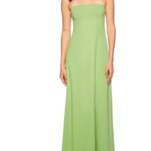 Elegant Green Strapless Dress